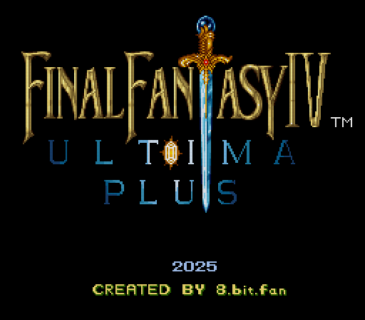 preview of title screen of Final Fantasy 4 Ultima Plus